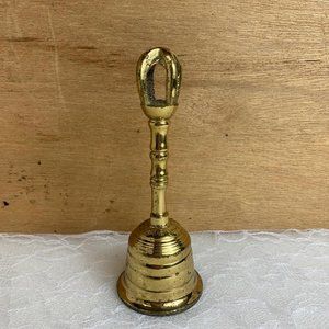 Vintage Hand Carved Cast Iron Bell